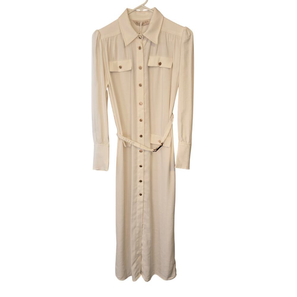 The One By Lichi Belted Midi Dress Size XS NWT